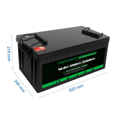 Pacote de baterias LiFePO4 de 12V 200Ah para centros de dados Energia solar Veículos elétricos