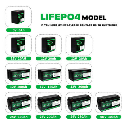 6V 6Ah Lifepo4 Bateria de íons de lítio Bateria recarregável de armazenamento de energia