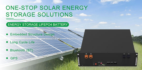 51.2V 5.12KWh Sistema residencial de armazenamento de energia Bateria de lítio montada no rack