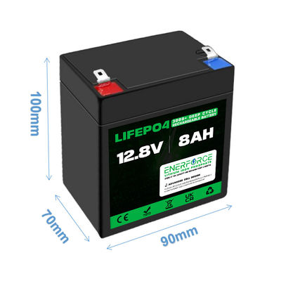 Bateria recarregável de 12V 8Ah LiFePO4 LFP para energia solar