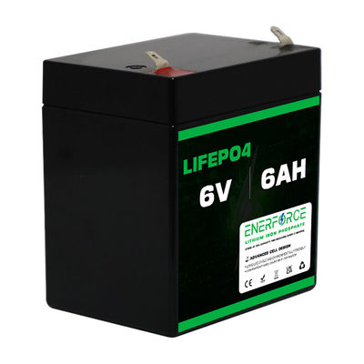 6V 6Ah Lifepo4 Bateria de íons de lítio Bateria recarregável de armazenamento de energia