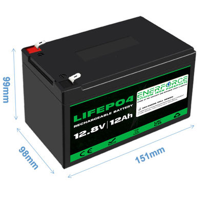 12V 12Ah LiFePO4 Bateria Pack com BMS para cortador de relva UPS Scooter