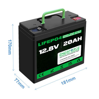 Bateria recarregável de 12V 20Ah LiFePO4 com BMS para triciclos elétricos de duas rodas