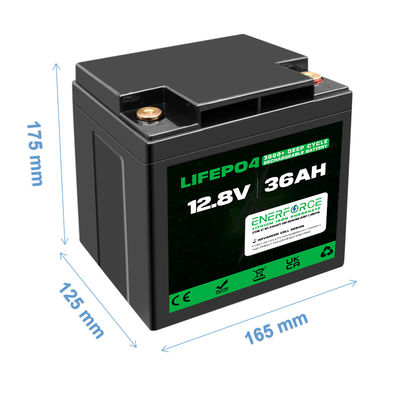 Bateria de lítio recarregável de 36Ah 12V LiFePO4 para ferramentas elétricas e brinquedos elétricos