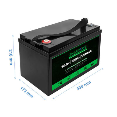 Bateria Enerforce 12V 100Ah LiFePO4 Para Armazenamento de Energia Marinha em Casa RV