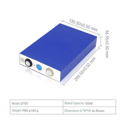 EVE 1,98kg 105AH 3,2 V LiFePO4 Prismático Bateria Célula A Grau Para Energia Solar
