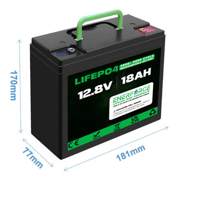 12V 18Ah LiFePO4 Bateria recarregável para triciclos elétricos Veículos de baixa velocidade