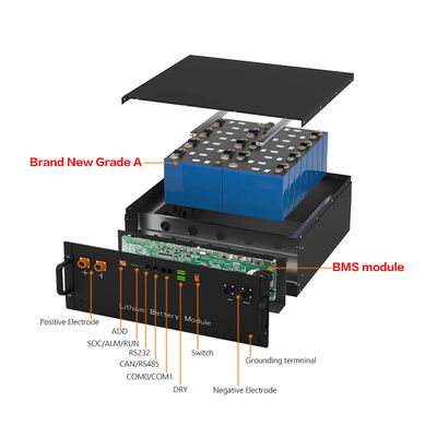 IP65 48V LiFePO4 Bateria 100ah 200ah 6500 tempos de ciclo para energia solar doméstica
