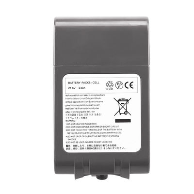 21.6v 2000mah Dyson V6 aspirador Bateria de substituição 2.0ah Li Ion Bateria