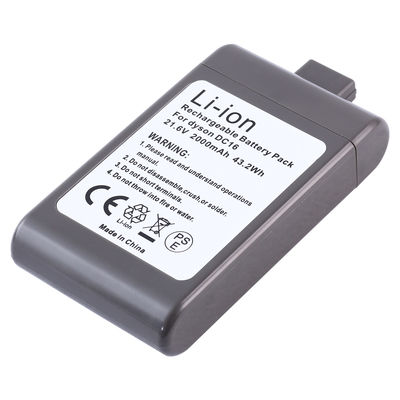 22.2V 2000mAh Bateria do aspirador Bateria de substituição de íons de lítio para Dyson DC16