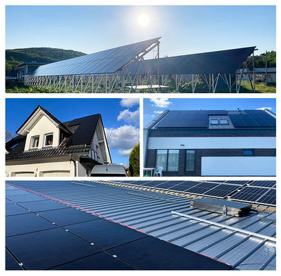 Painéis solares fotovoltaicos bifaciais de 415W de alto desempenho