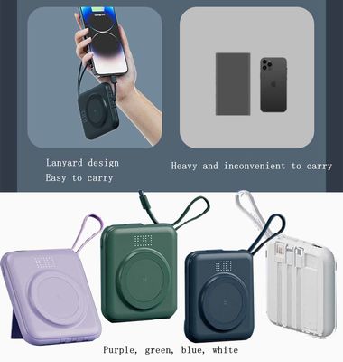 Compacto Wireless Mobile Power Bank 15000mAh 20000mAh OEM Com Display LED