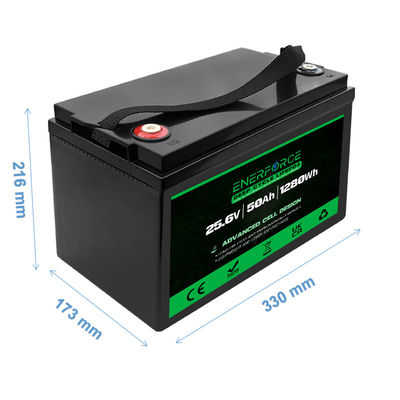 Bateria de lítio fosfato LFP 24V 50Ah Lifepo4 Bateria para carrinho de golfe e barco
