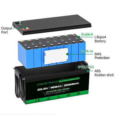 12.8V 100Ah LiFePO4 Bateria Enerforce OEM Longa vida útil para sistemas solares e de backup