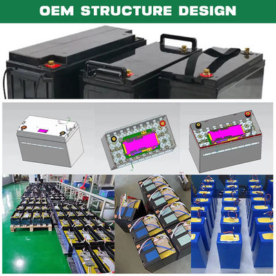12.8V 100Ah LiFePO4 Bateria Enerforce OEM Longa vida útil para sistemas solares e de backup
